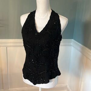 Women’s beaded black top. Size M. Dress Barn top